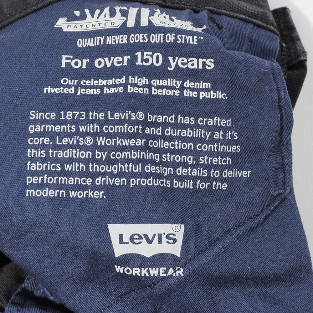 Levis 511 Workwear Jeans Men 32x32 Black Slim Cargo Canvas Utility Streetwear
